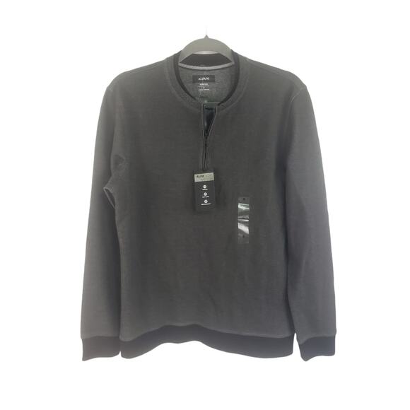 Alfa Tech by Alfani Men's Gray 3/4 Kit Pullover Sweater sz. S  Coastal Nautical - Picture 1 of 4